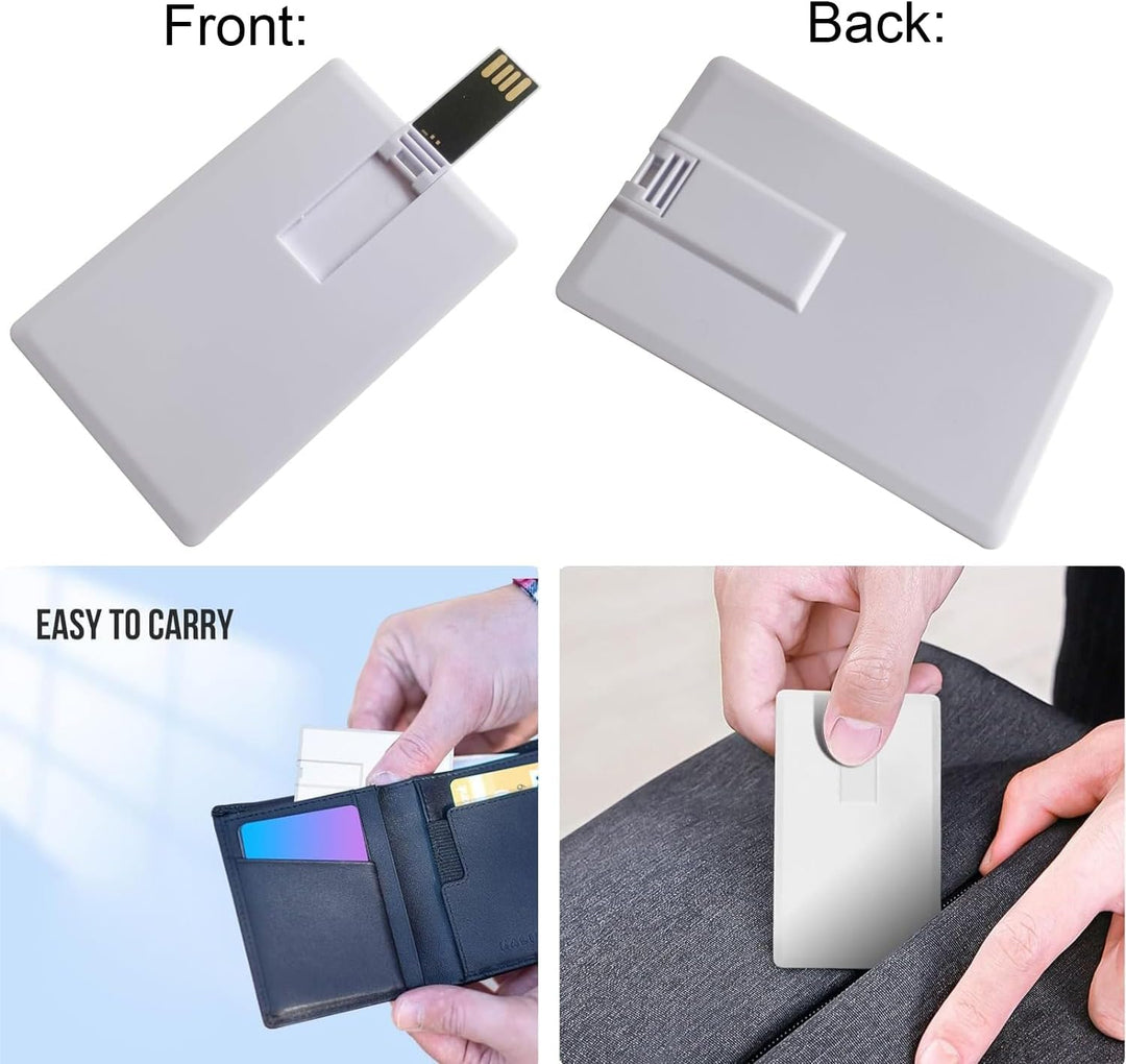 USB Stück Speicherstick 10 Stück, Kreditkarten-Design weiss 2 GB 2 GB weiss, 2 GB weiss