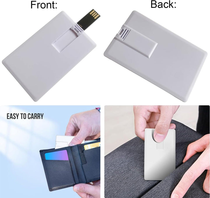 USB Stück Speicherstick 10 Stück, Kreditkarten-Design weiss 2 GB 2 GB weiss, 2 GB weiss
