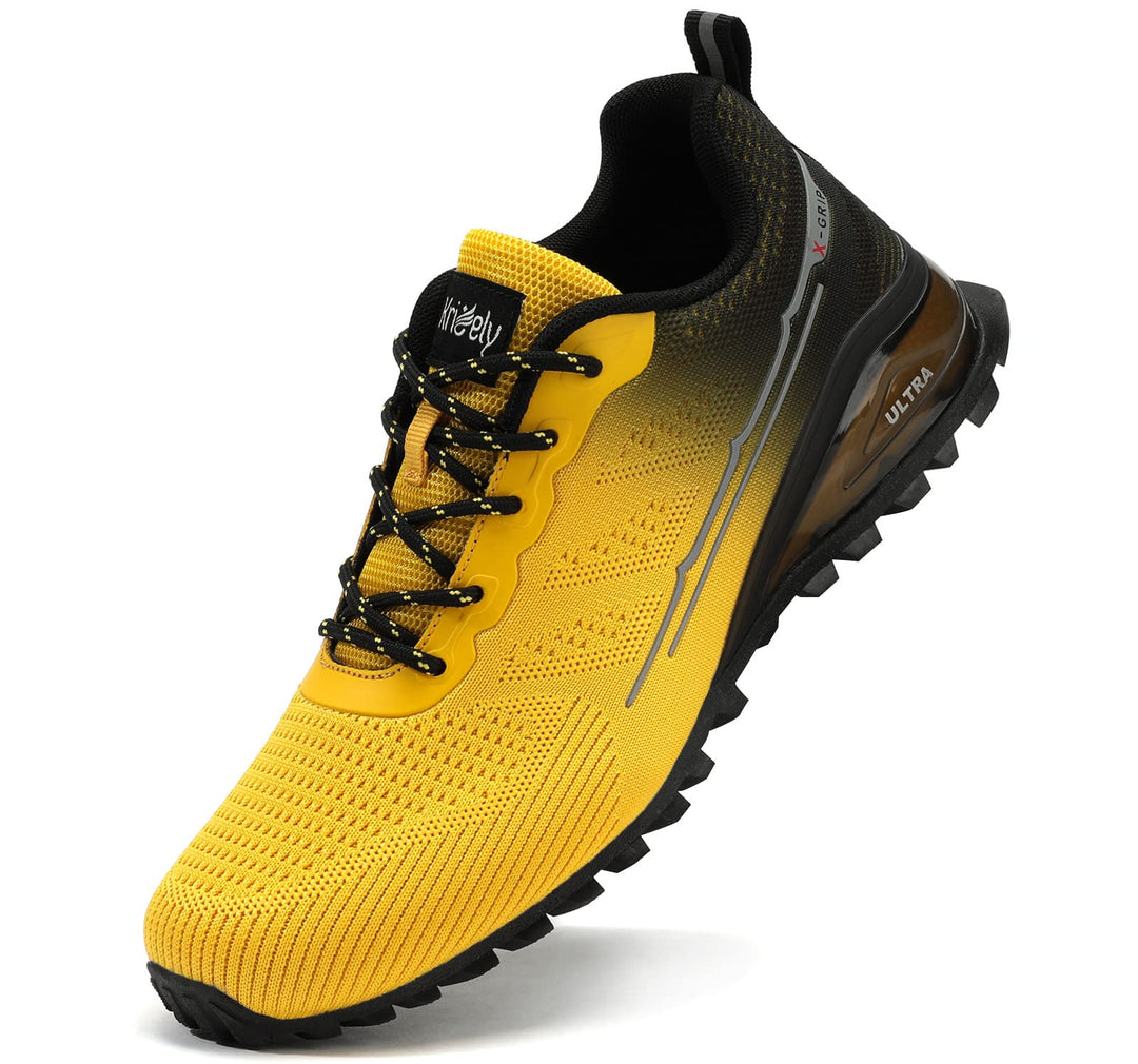 Kricely Traillaufschuhe Herren Leicht Atmungsaktiv Wanderstiefel rutschfest Laufschuhe Outdoor Fitne