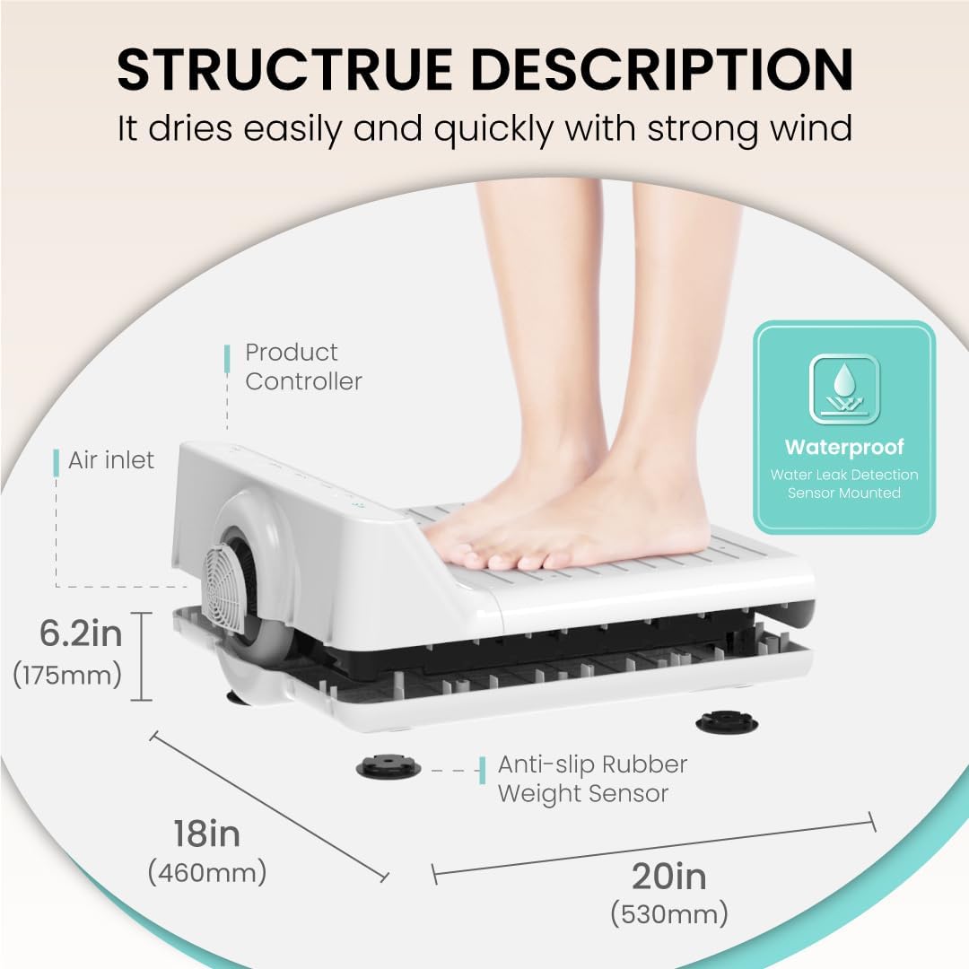 VOVO STYLEMENT BD-7700W Body & Foot Dryer, Made in Korea, Temperature & Wind Volume Controlled Dryer