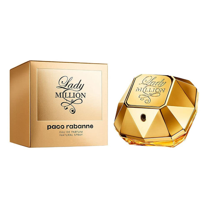 Paco Rabanne Lady Million Eau De Parfum Spray für Damen Pack (1x 80 ml) Orange, Himbeere, Neroli 80