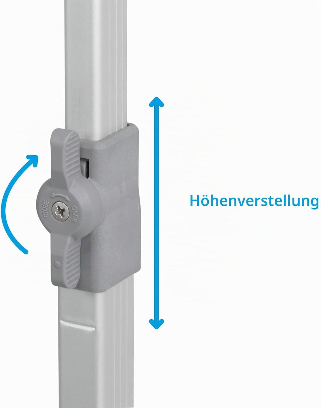 BRUNNER 0406105N Klapptisch aus Aluminium für den Aussenbereich, Flatpack 4, Gewicht 6 kg, Standard