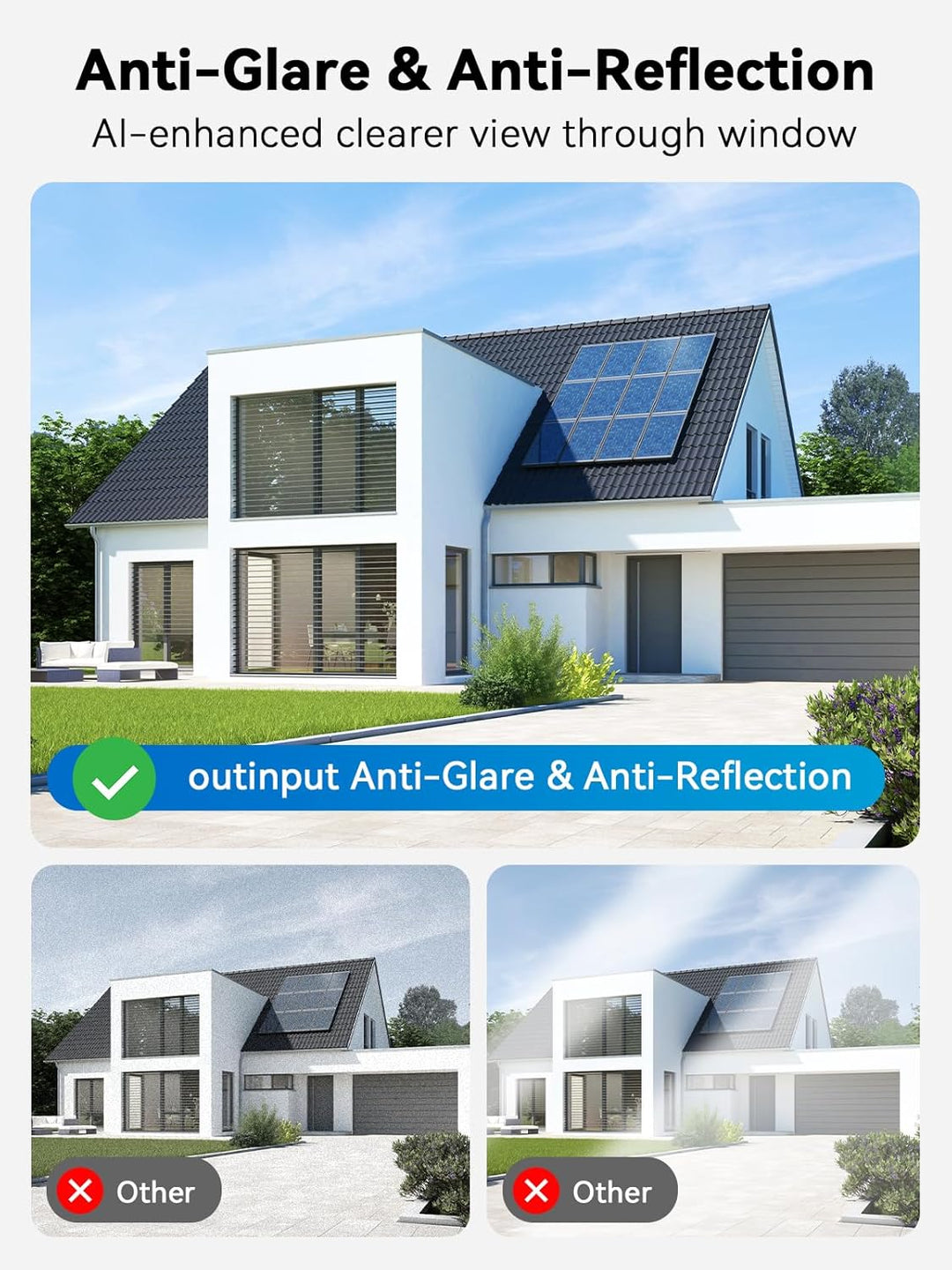 Outinput 3MP 2K Fensterkamera Innen, 2,4G&amp;5GHz Überwachungskamera Innen mit 18° Verstellbarer Halter