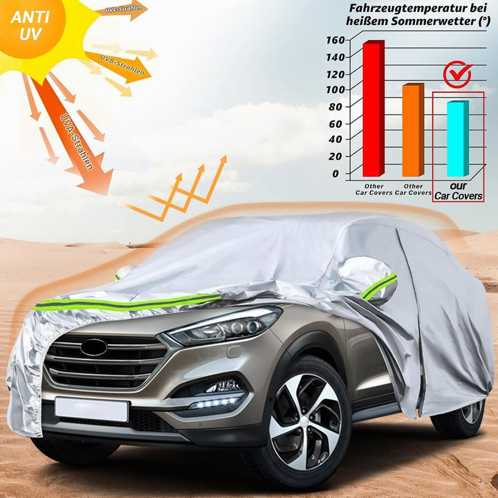 Autoabdeckung Outdoor Wasserdicht Passend für Hyundai Tucson IX35 2009-2025, Sommer Vollgarage Autop