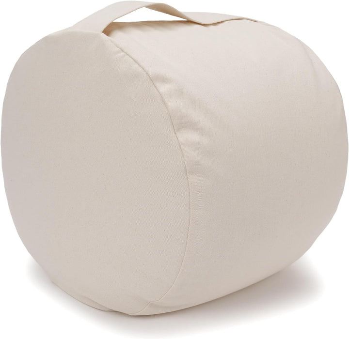 Yogabox Meditationskissen Glückssitz® Rondo Big D - regional hergestellt - Sitzhöhe: 28 cm natur, na