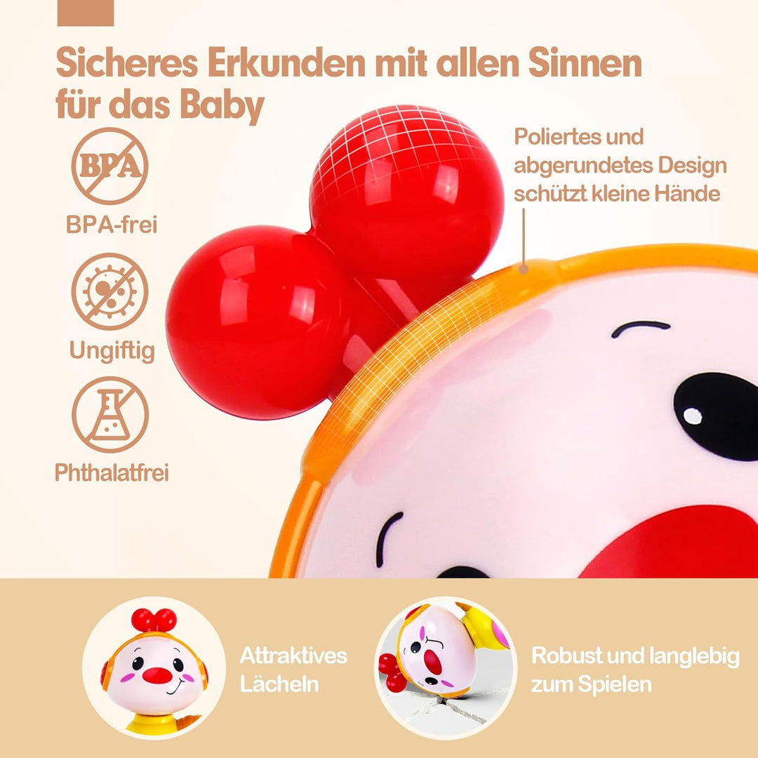 CubicFun Musik Baby Spielzeug Raupe für 6-12-18 Monate, Kriechendes und Singendes Musikalisches Baby