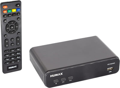 HUMAX HD Nano Digitaler HD Satelliten Receiver mit vorinstallierter Senderliste inkl. HDMI Kabel und