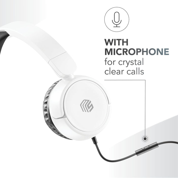 Music Sound | Bügelkopfhörer mit Kabel Over Ear Basic | On-Ear-Kopfhörer Faltbarer Kopfbügel mit 1,2