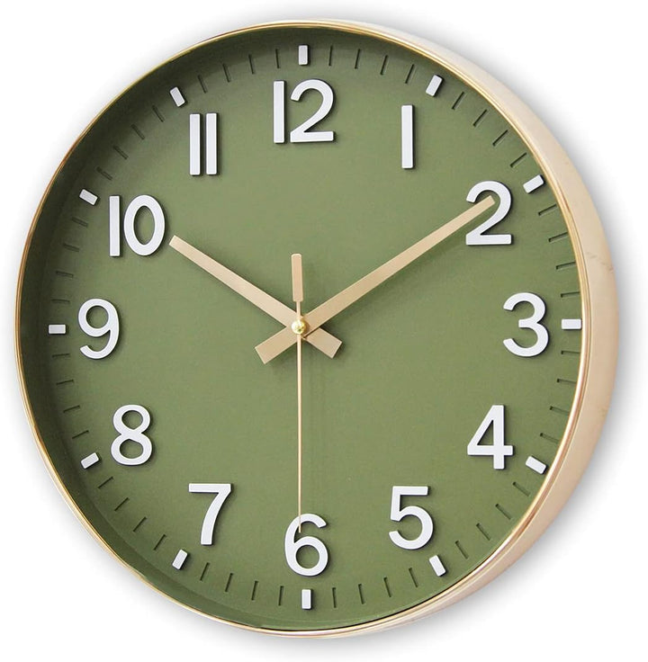 HZDHCLH 30cm Lautlos Wanduhr Schleichende Sekunde mit Arabisch Ziffer ohne Ticken für Dekoration Woh