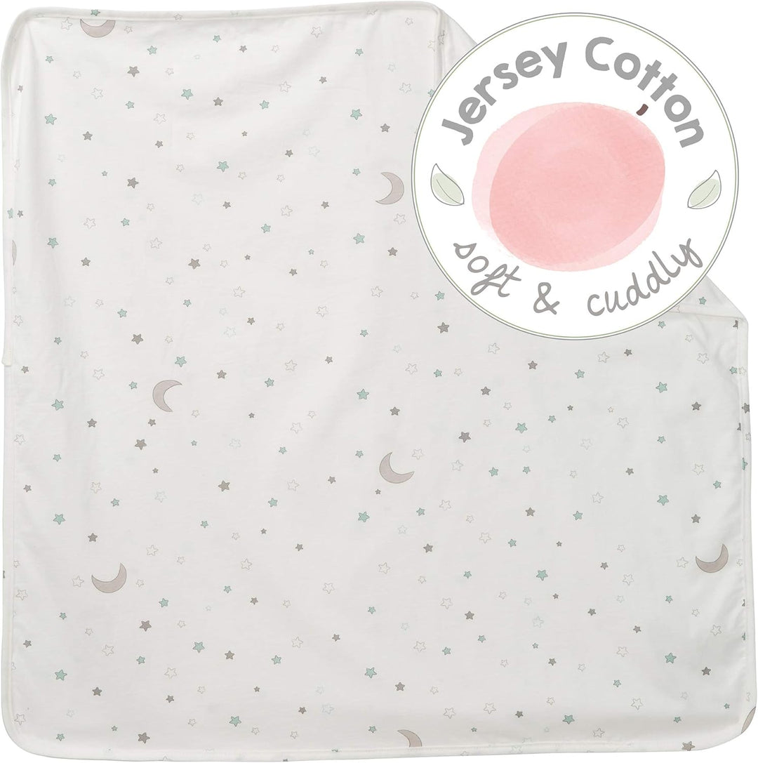 roba Babydecke Sternenzauber - 80 x 80 cm - Jerseydecke aus Baumwolle für Mädchen & Jungen - Kinderw