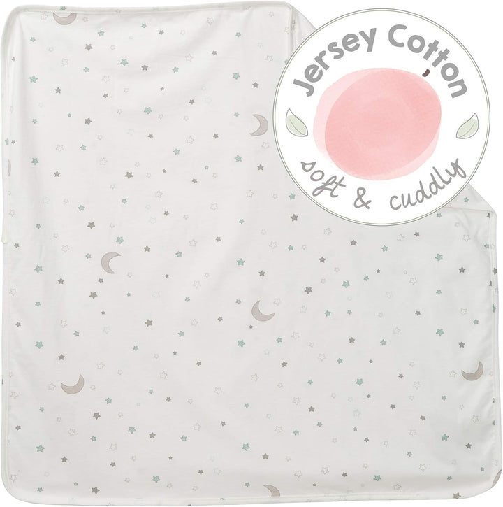roba Babydecke Sternenzauber - 80 x 80 cm - Jerseydecke aus Baumwolle für Mädchen & Jungen - Kinderw