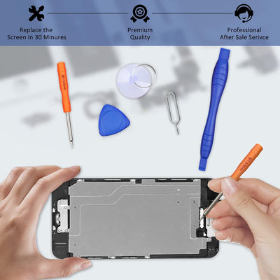 Yodoit Komplett Display für iPhone 6 LCD Bildschirm vormontiert 4.7" Schwarz mit homebutton, Montage