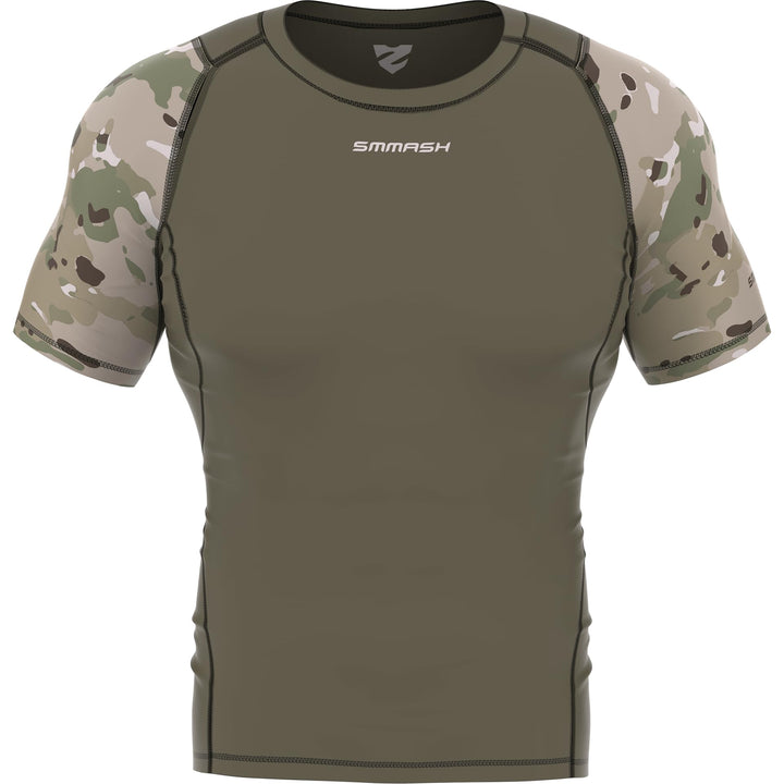 SMMASH Kompressionsshirt Funktionsshirt Herren Kurzarm Sportshirt Laufshirt Kurzarmshirt Second Skin