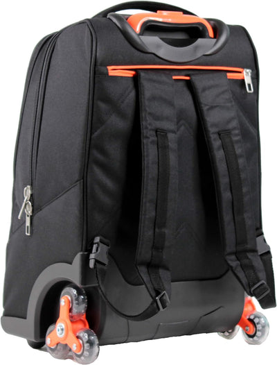 Yub TROLLEY URBAN FLUO, Rucksack mit Trolleyfunktion, Schulranzen mit Rollen, 3 in 1, ab 1. Klasse,