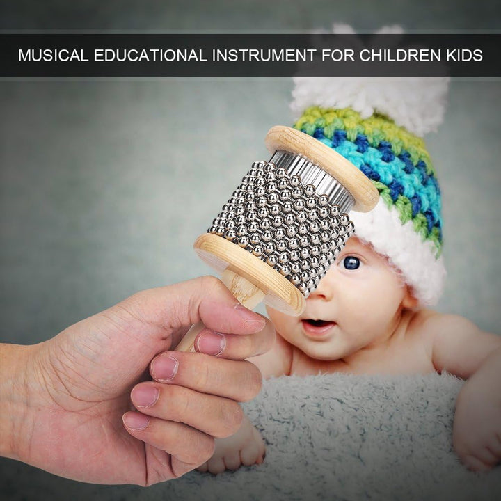 Cabasa Holzoberfläche Kinder Percussion Instrument Kleines Cabasa Begleit-Beat-Instrument für Studen