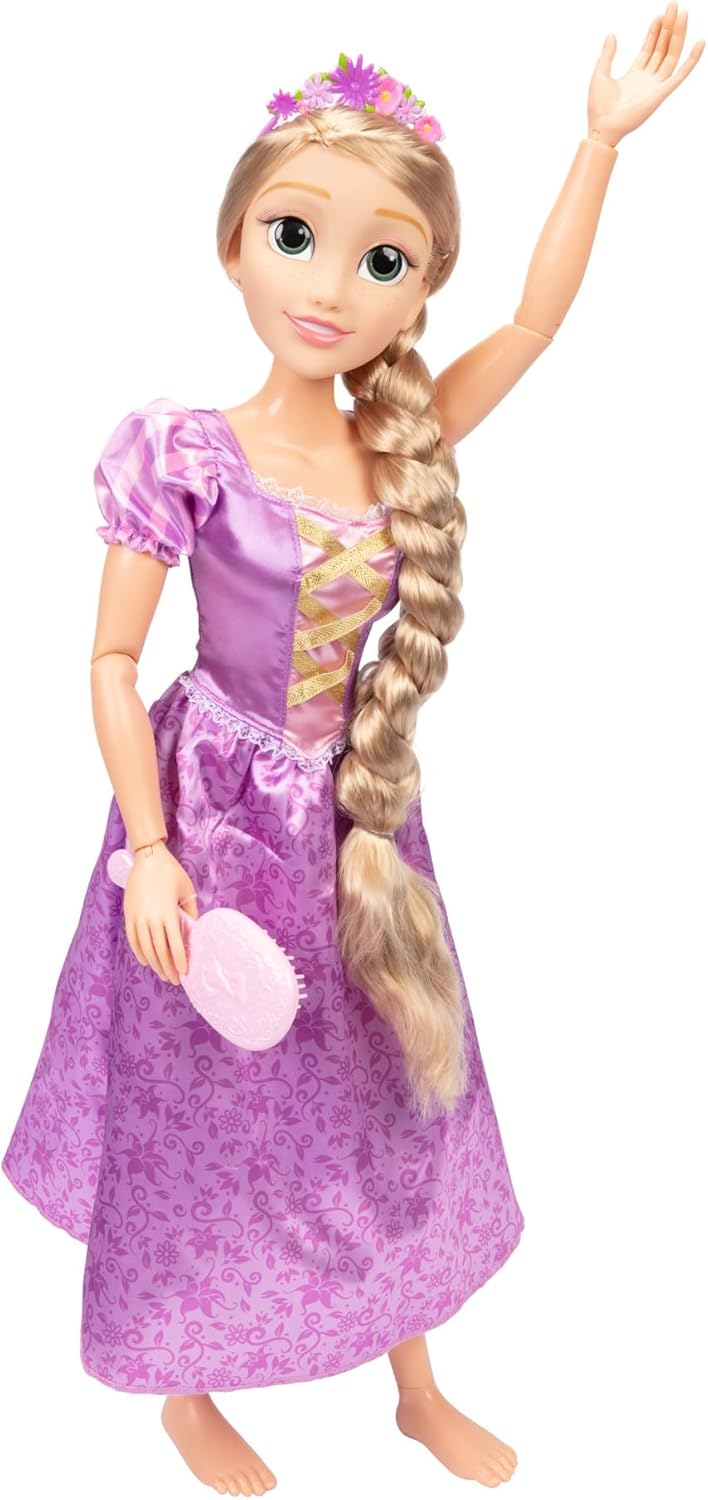 Disney Princess Playdate Rapunzel Puppe mit Zubehör, 80cm, Rapunzel