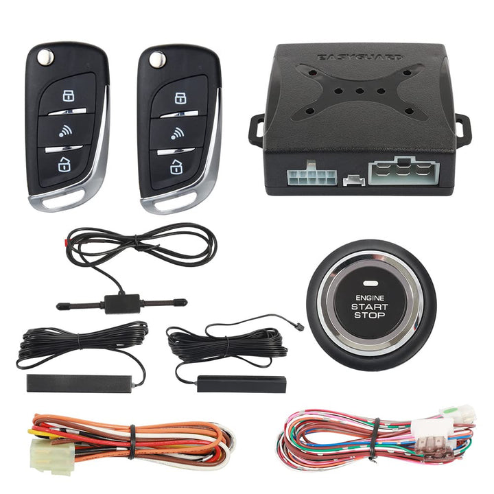 EASYGUARD EC003N-V-1 PKE Passiv Keyless Entry Car Alarmanlage Push Start Button Remote Start Starter