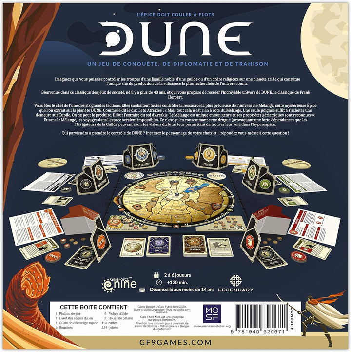 Gale Force Nine Dune Un Jeu De Conquete De Diplomatie Et De Trahison Version Francaise