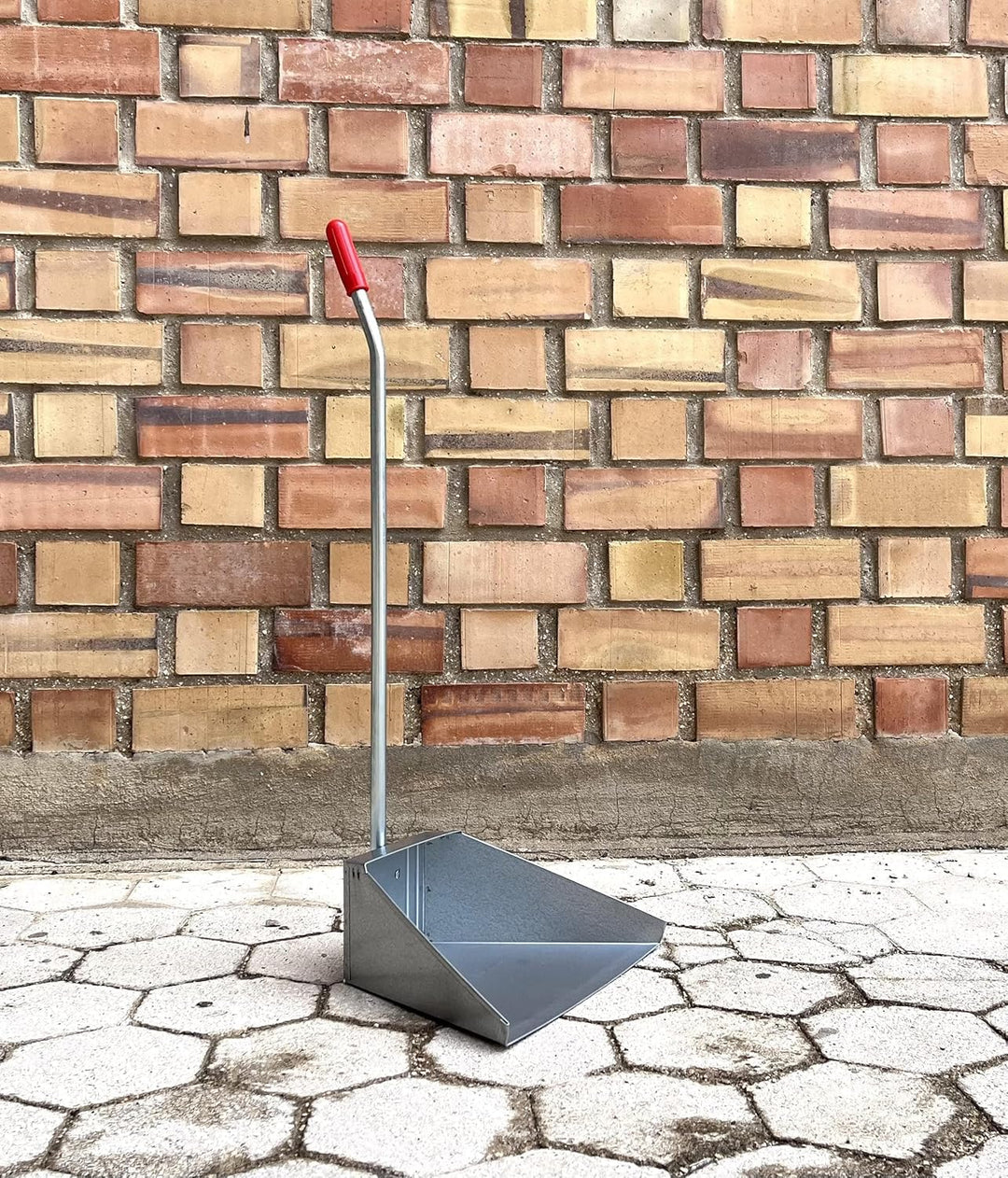 Maya Professional Tools 09025 Verzinkte Kehrschaufel mit Stiel, Farbige Griffe