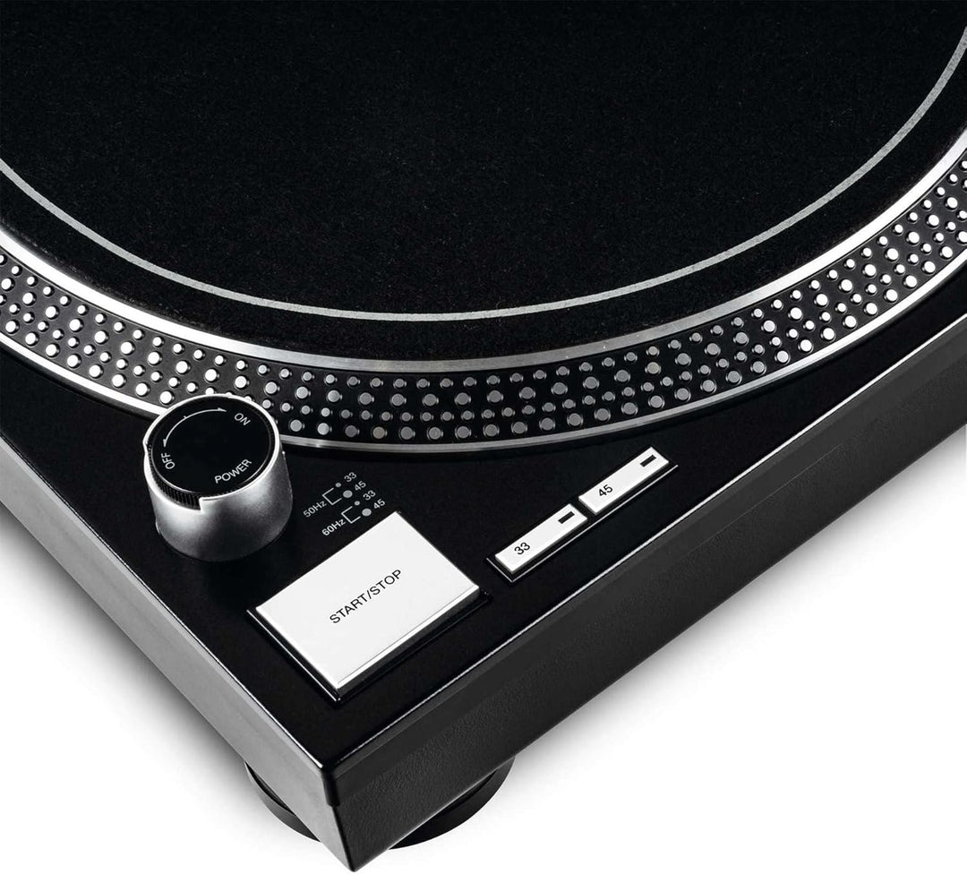 Reloop RP-1000 MK2 - Riemenantrieb für DJ und HiFi, 33 1/3 & 45 RPM, ausfahrbare Nadelbeleuchtung, p