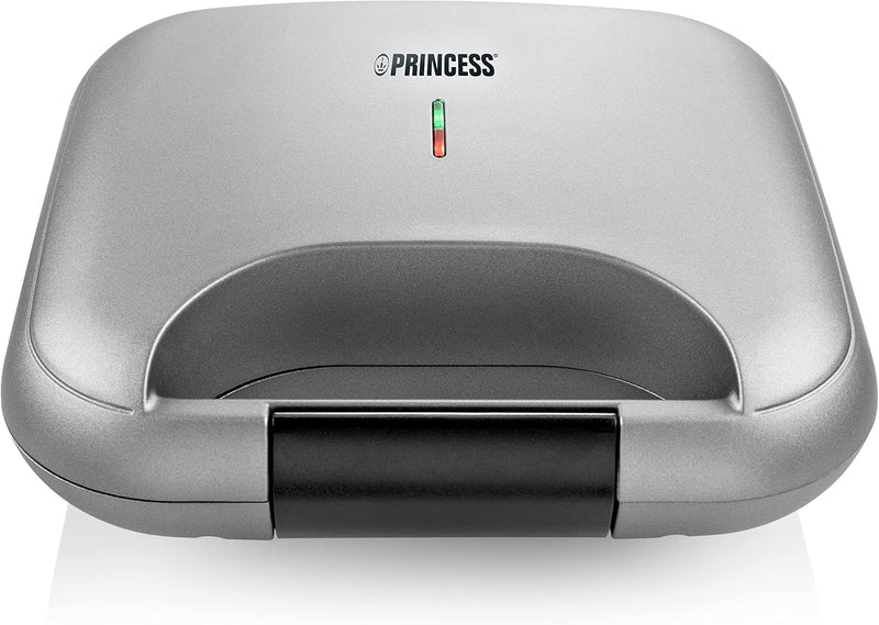 Princess Sandwich Maker DeLuxe in Mattoptik, 22x12cm Bratfläche, 750 Watt, 0,85 M Kabellänge, mit Si