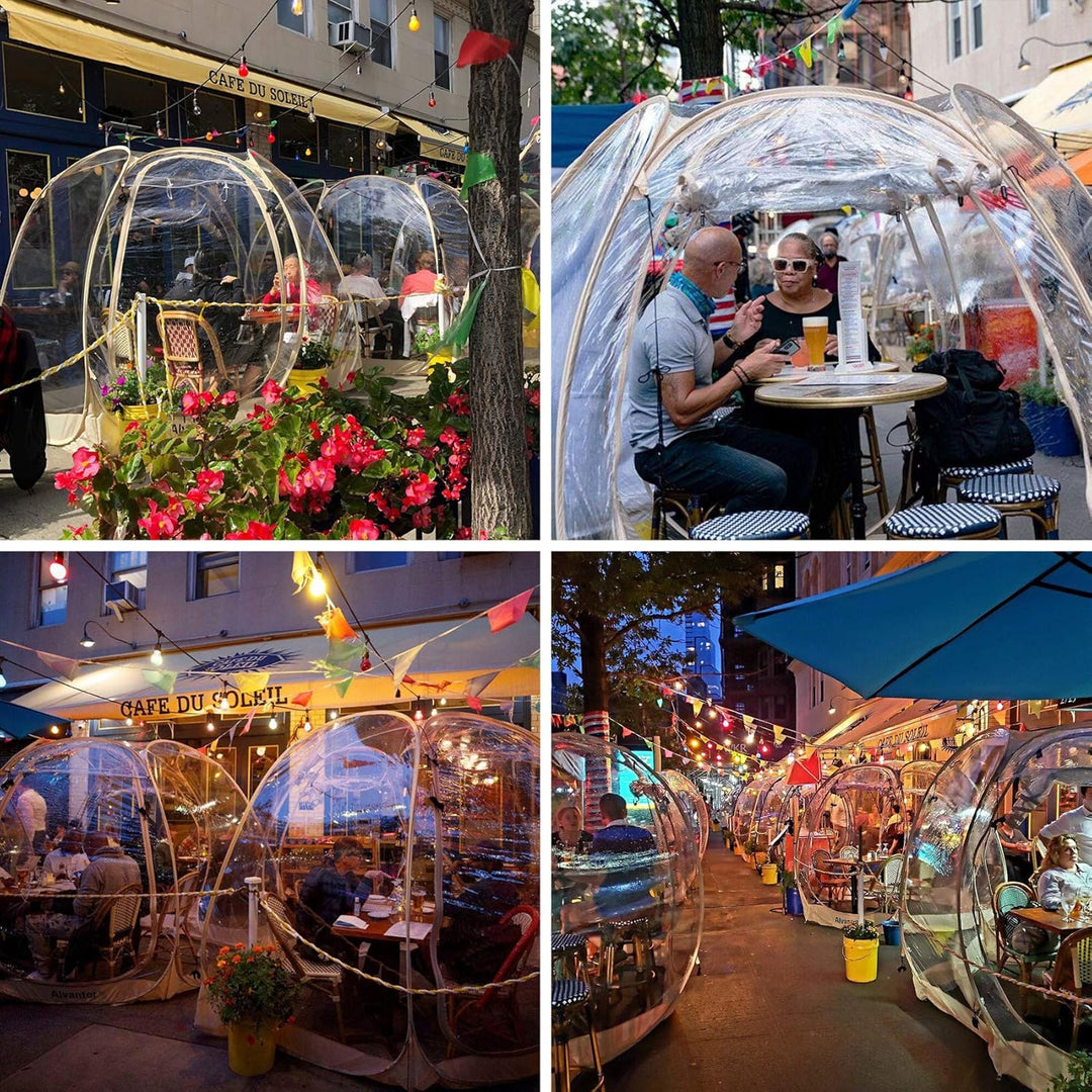 Alvantor Pop-Up-Bubble-Zelt, Instant Iglu-Zelt für 2 bis 3 Personen, Sichtschutzhaus für Terrasse, g