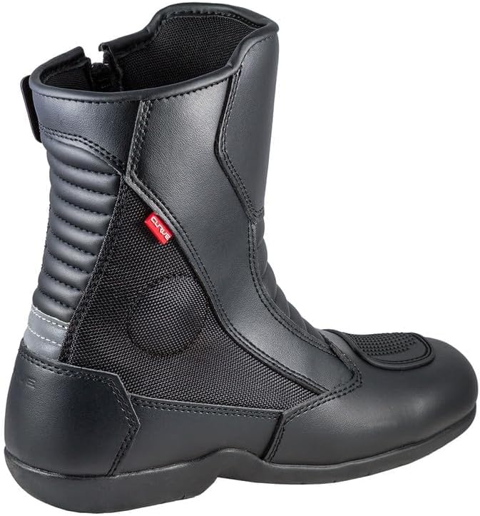 CURVE Magnes WP Motorradstiefel Schwarz, für Männer und Frauen, Mikrofaser, urban, Knöchel- und Fers
