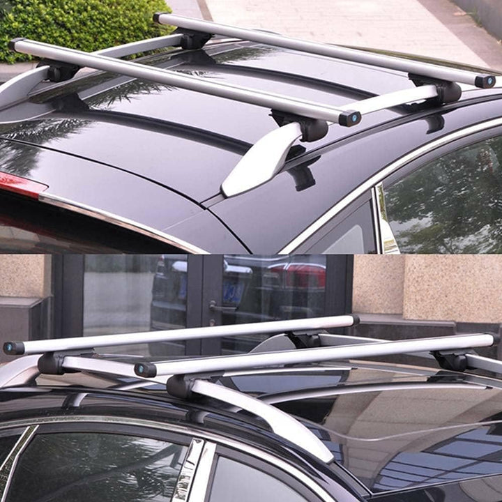 AllRight L123cm Skiträger Dachgepäckträger Gepäckträger Dachträger Universal Aluminium Roof Rack Rai