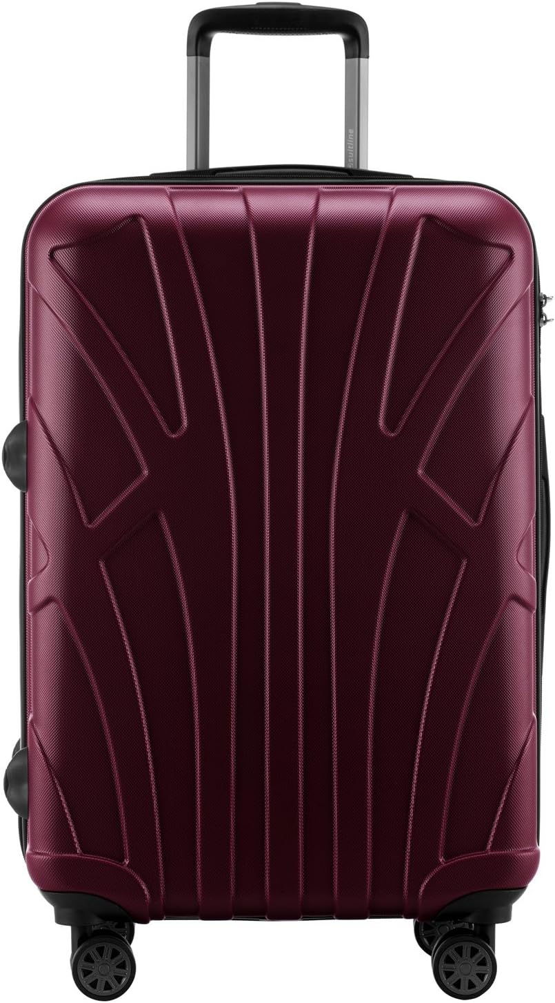 suitline - Hartschalen-Koffer Koffer Trolley Rollkoffer Reisekoffer, TSA, 66 cm, ca. 58 Liter, 100%
