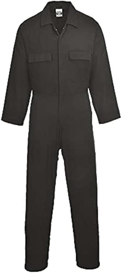 Portwest Euro Baumwoll Overall, Grösse: XXXL, Farbe: Schwarz, S998BKRXXXL 3 XL Schwarz, 3 XL Schwarz