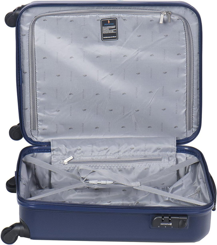 Puccini Koffer Reisekoffer Hartschalen Trolly Ibiza • 4 Grössen 7 Farben (Dunkelblau (7A), Kabinenko