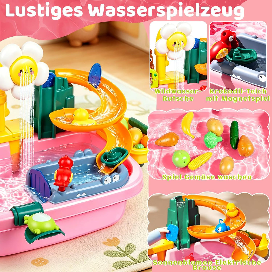 Kinder Spülbecken, Kinderwaschbecken mit Wasserkreislauf, Waschbecken Kinder mit Wasserfunktion, Was