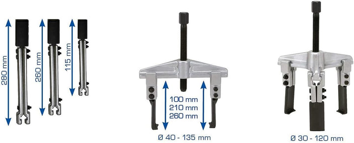 BRILLIANT TOOLS BT631000 Universal-Abzieher-Satz, 14-tlg [Powered by KS TOOLS]