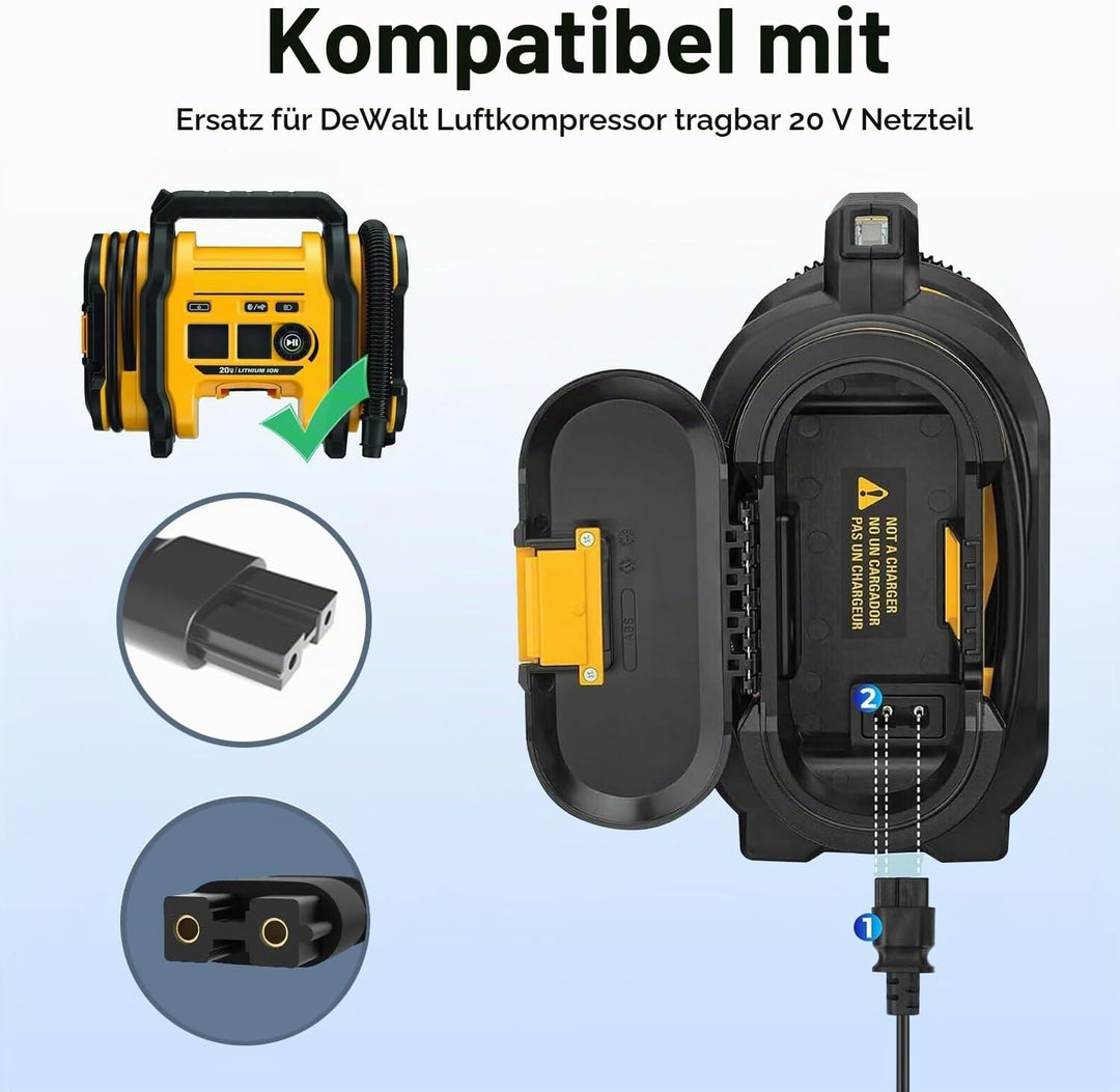 KFD Netzteil 13,8V Power Supply Ladegerät für Dewalt N557515 Akku-Kompakt-Kompressor DCC018N DCC018N
