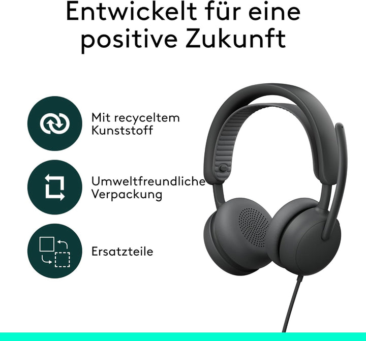 Logitech Zone Wireless 2 ES for Business – Kabelloses Headset mit Geräuschunterdrückung und Adaptive