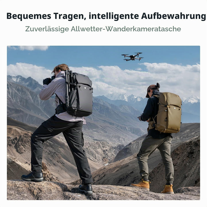 K&amp;F Concept Kamerarucksack 30L, Professionelle Grosse Fotorucksack, Camera Backpack Wasserdicht, Rei