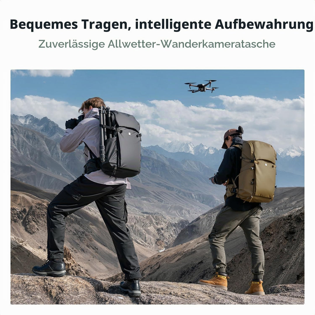 K&amp;F CONCEPT Kamerarucksack 30L, Professionelle Grosse Fotorucksack, Camera Backpack Wasserdicht, Rei