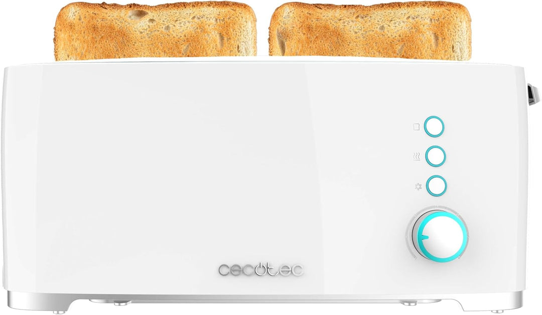 Cecotec Toaster Toast&Taste Extra W, 1000W, Doppelter XL-Schlitz für dicke Brotscheiben, Selbstzentr