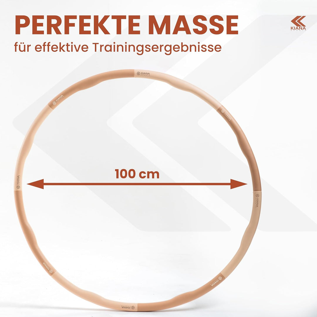 Hula Hoop Reifen Erwachsene [1,2 kg] - Stabiler Hoola Hoop aus Deutscher Entwicklung - Fitnessreifen