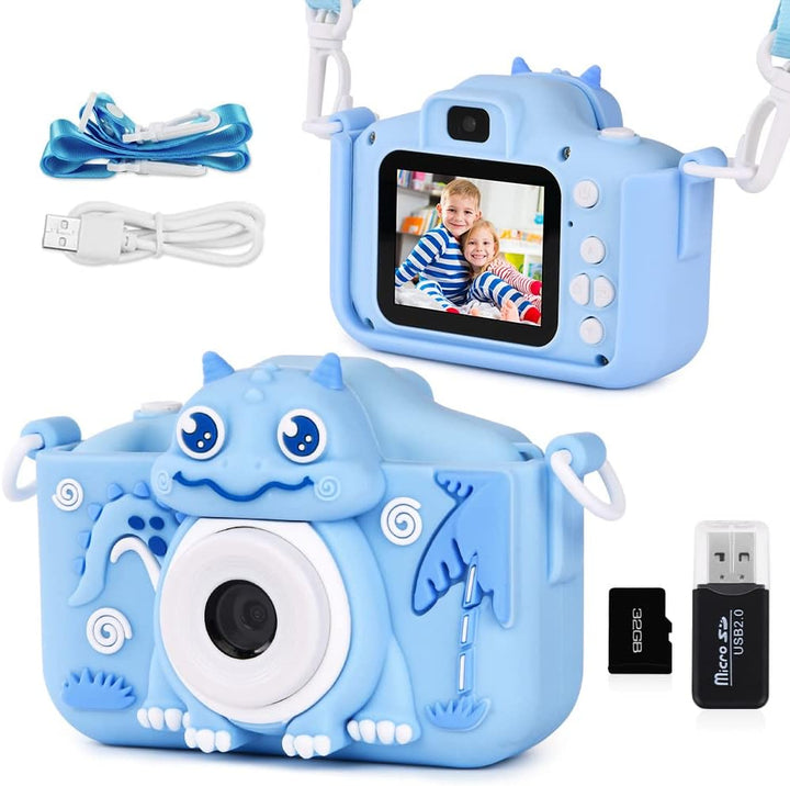 OSDUE Kinderkamera, 2.0”Display Digitalkamera Kinder, 1080P HD Eingebaute 32GB SD-Karte Selfie Digit