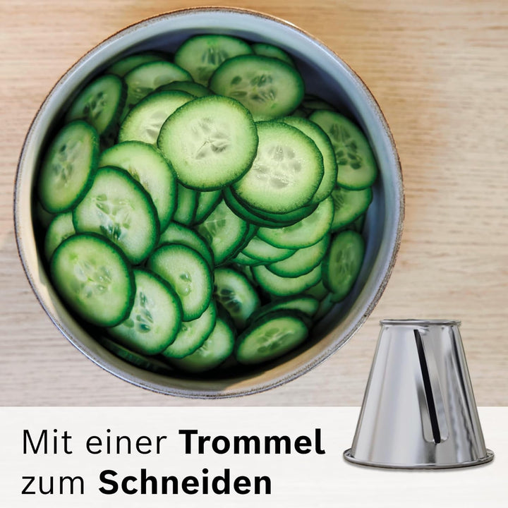 Bosch Zubehör Trommelraspel für Fleischwolf Serie 4 und Serie 6, 2 Siebe für feine (Saft) oder gröbe