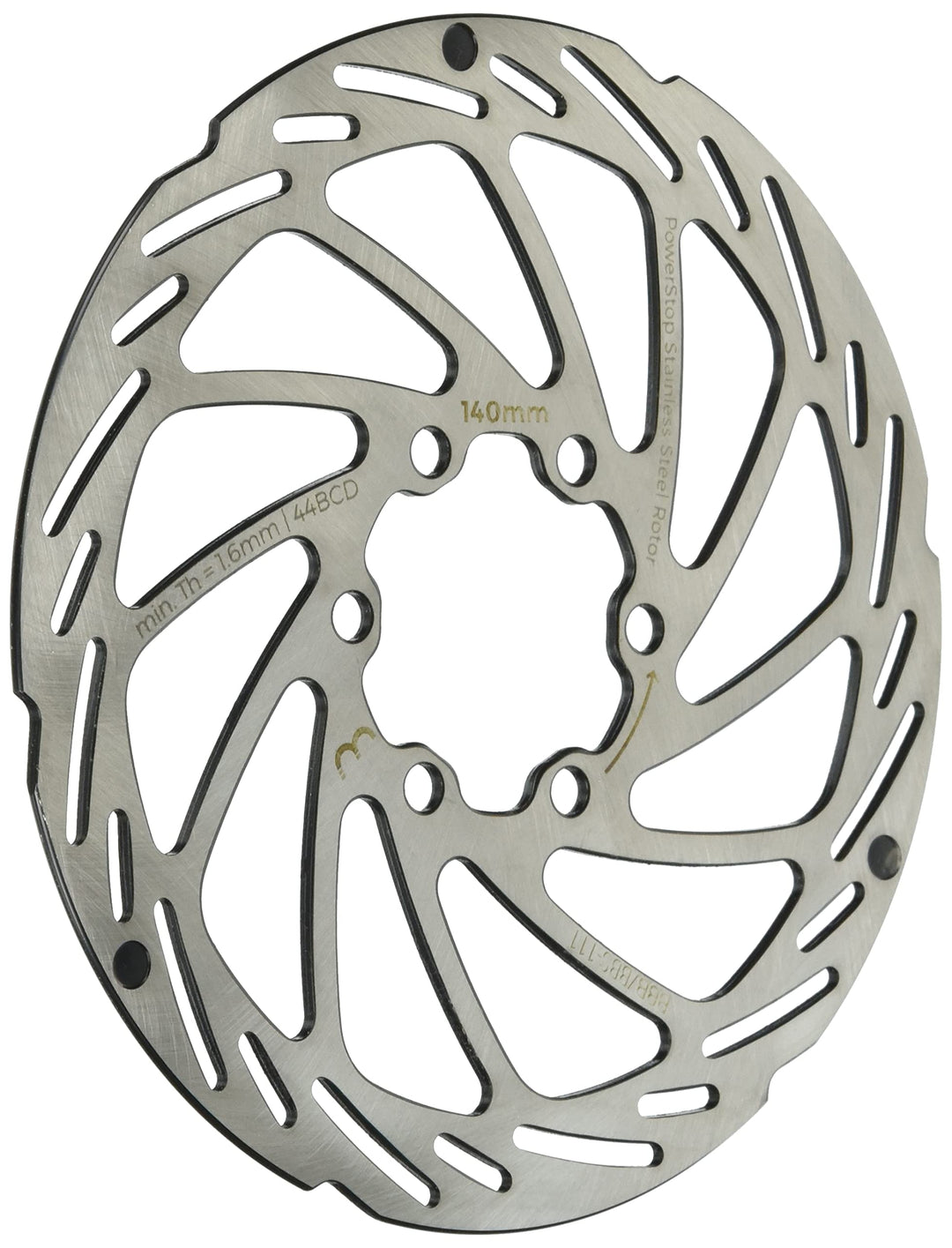 BBB Cycling Bike Bremsscheibe mit 6 Schrauben Edelstahl Fahrradbremsscheibe mit Verschleissanzeige f