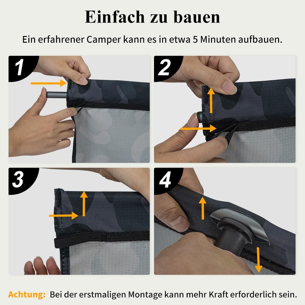 TOMOUNT Feldbett Ultraleichtes 190x70cm Camp Klappbett aus Aluminium Kompaktes Campingliege einfach