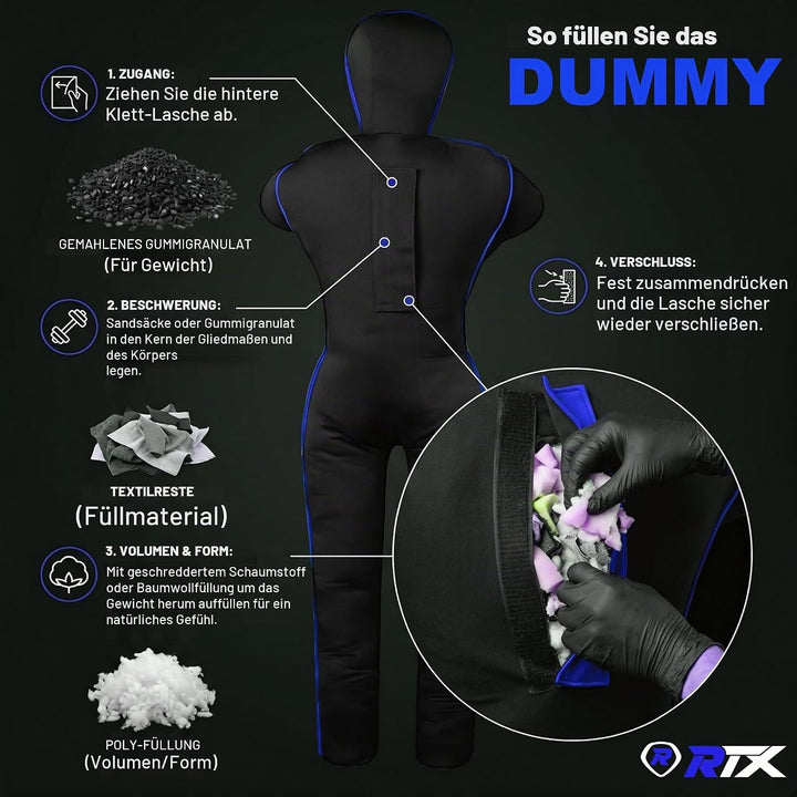 MMA Judo Grappling Dummy – Boxsack für Brazilian BJJ Jiu Jitsu Standposition Wrestling BJJ Dummy für