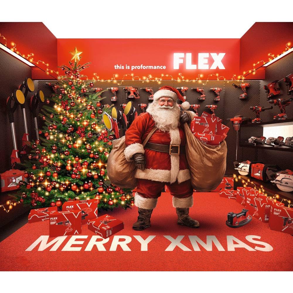 Flex Xmas 2025 (Adventskalender, mit 4V Akkuschraubendreher und umfangreicher Bit-/Bohrerbox, Kalend
