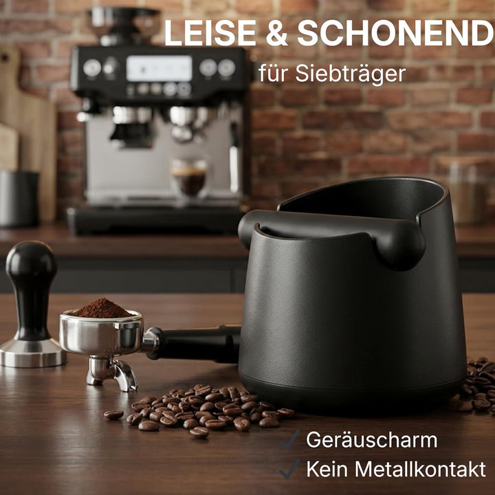 Abklopfbehälter für Siebträger - robuster Abschlagbehälter Espresso Zubehör - Knock Box für Siebträg