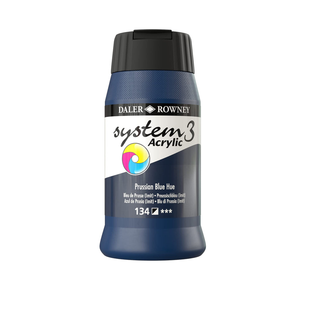 Daler Rowney System 3 Acrylfarben, 500ml, Prussian Blue [Spielzeug]