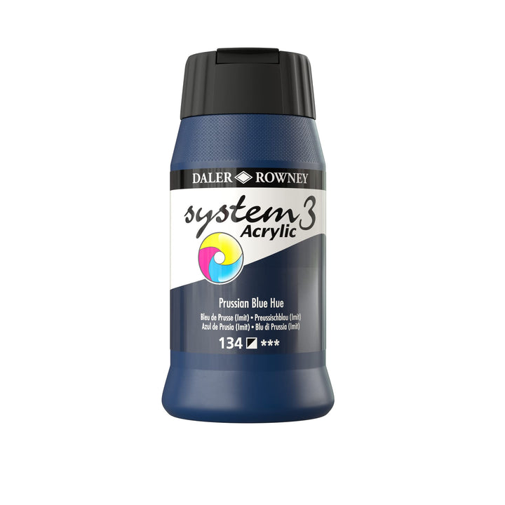 Daler Rowney System 3 Acrylfarben, 500ml, Prussian Blue [Spielzeug]