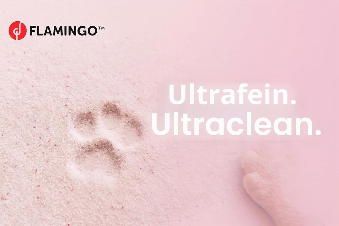 Flamingo Katzenstreu – neutraler Duft – Kohlegranulat – 5 l für 6 Wochen – Herkunft aus Kanada – neu