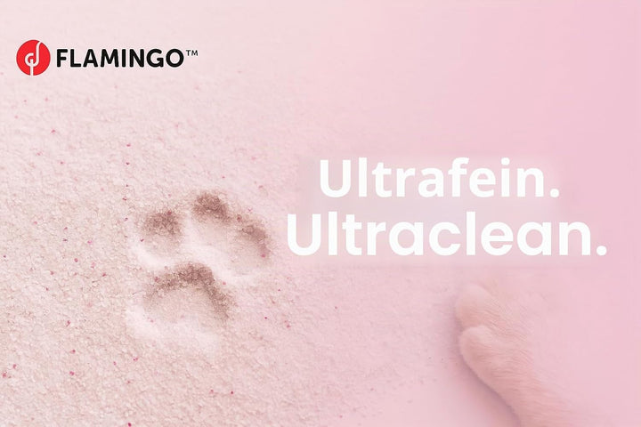 Flamingo Katzenstreu – neutraler Duft – Kohlegranulat – 5 l für 6 Wochen – Herkunft aus Kanada – neu